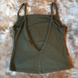 low back cut crop top